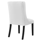 Modway - Baronet Bouton touffé Tissu Chaise à manger - Blanc-Capacité du poids de la chaise : 500 lb