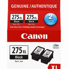 Canon - Lot de 2 cartouches d'encre  PG-275XL, haut rendement, noir-À utiliser avec Série Canon PIXMA TR4720, TS3720, TS3520
