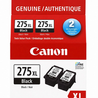 Canon - Lot de 2 cartouches d'encre  PG-275XL, haut rendement, noir-À utiliser avec Série Canon PIXMA TR4720, TS3720, TS3520