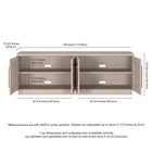 Hudson&Canal - Meuble TV Tillman pour téléviseurs jusqu'à 75" - Blanc aulne-9