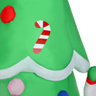 HOMCOM - Arbre de Noël gonflable de 7FT LED Décoration extérieure Père Noël - Vert-Type : Sapin de Noël gonflable combiné avec Père Noël, bonhomme de neige et coffret cadeau 