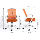 39F - Fauteuil pour le bureau Desert à dossier élevé, orange/noir (3339-DM6442-0W)-5