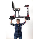 Monarch - Genie Scooter de mobilité pliable léger - rouge-Convient pour les courses, les vacances, les voyages et les sorties quotidiennes