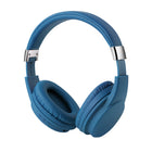Basic Tech Écouteurs pliables sur l'oreille sans fil - Bleu-Inclus câble auxiliaire audio