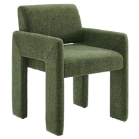 Modway - Daven Tissu Chaise de salle à manger rembourrée in Feuillage-Fauteuil polyvalent pour salle à manger