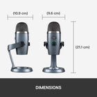 Blue Yeti Nano Premium USB Condenser Microphone, Shadow Grey-Bit Rate: 24-bit