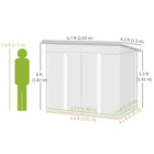 Outsunny - Abri de jardin extérieur, avec portes verrouillables, vert-Portes larges avec système de verrouillage pour une sécurité accrue 
