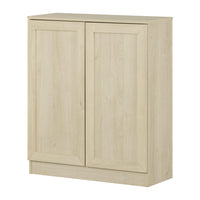South Shore - Essence - Armoire de rangement avec 2 portes - Chêne blanchi-Détails réfléchis : cette unité de rangement brille par ses délicates moulures aux portes. Sa base de type podium ajoute de la dimension à ce meuble d’apparence simple. L’ensemble forme une armoire au style intemporel.