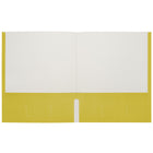 Staples - Porte-document à deux pochettes - format lettre - jaune-Peut contenir jusqu'à 100 feuilles de papier de format lettre (50 par pochette)