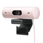 Logitech - Brio 500 Webcam HD avec Expo Auto, Cadrage Auto- Rose-Qualite d'image avancee : La resolution de la webcam 1080p Full HD offre une qualite d'image incroyable pour que tous les participants puissent vous voir clairement pendant les reunions