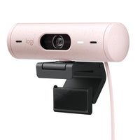 Logitech - Brio 500 Webcam HD avec Expo Auto, Cadrage Auto- Rose-Qualite d'image avancee : La resolution de la webcam 1080p Full HD offre une qualite d'image incroyable pour que tous les participants puissent vous voir clairement pendant les reunions