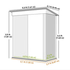 Outsunny - Cabanon de rangement extérieur 5 x 3 pi avec étagère réglable vert-La conception en appentis économise de l'espace et l'aide à rester stable en utilisant les structures existantes 