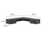 Modway - Render Coin de montage mural Bureau - Charbon de bois-Conception murale