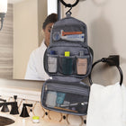 Travelon - Trousse de toilette compacte suspendue - Charcoal-Léger et résistant à l'eau
