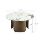 Manhattan Comfort - Ensemble de 2 tables basse et d’appoint Monica Modern Glam - Or-Caractéristiques Base moderne en acier inoxydable