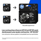 HP - Cartouche d'encre 63XL/65XL  à rendement élevé, B7RT5AN - Noire-Compatible avec certaines imprimantes HP DeskJet series, HP ENVY series, HP OfficeJet series