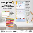 WSBL - 2026 Famille Plan-It  Calendrier mural Mensuel - 30,5 cm l x 30,5 cm H - Anglais-+400 autocollants d'événements/rappels