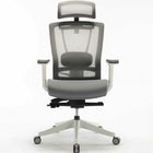 MotionGrey - Cloud Mesh Series - Chaise de bureau ergonomique pour bureau d'ordinateur executif - Blanc-Dos en maille pour la respirabilite, siege en tissu à tissage serre, coussin en mousse moulee à froid pour le soutien.