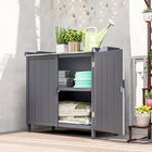 Outsunny - armoire de rangement de jardin avec dessus galvanisé et étagère-Le plan de travail spacieux de cette armoire de rangement de jardin offre un espace généreux pour les plantes et les fleurs
