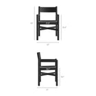 Modway - Alvia Bois Fauteuils à manger avec sièges tressés Ensemble de 2 - Noir-Siège en corde de papier tissée