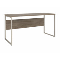 Bush Business Furniture - Table d'ordinateur hybride 60 po l x 24 po P, hickory moderne (HYD260MH)-Le bureau d'ordinateur 60 po L x 24 po P x 30 po H avec pieds en métal présente un espace de travail pratique et durable pour le professionnel moderne