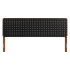 Modway - Sparta Tissage Cuir végane Tête de lit King, Noir noyer-Design debout