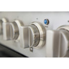 Kucht - 48 po Série KDF Cuisinière Pro Style à double combustible - Acier inoxydable/Blanc-Allumage électronique avec rallumage automatique pour une sécurité accrue et un contrôle fiable de la flamme, réduisant les risques de fuite de gaz