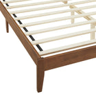 Modway - Sirocco Rotin et bois Lit de plateforme King, Noyer-9