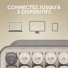 Logitech - POP Keys Clavier mécanique sans fil avec touches emoji personnalisables - Brume-Les pièces en plastique du clavier POP Keys contiennent du plastique post-consommation certifié recyclé (Blast: 41%, Daydream, Heartbreaker, Mist et Cosmos: 20%.