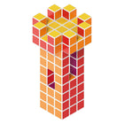 Geomag - Magicube Ensemble de construction gratuit multicolore de 64 pièces-Tenir à l'écart des appareils sensibles tels que les cartes de crédit, les ordinateurs, les supports magnétiques et les appareils médicaux (pacemakers)