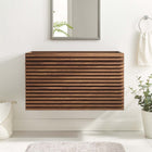 Modway - Render Support mural de 36" Armoire de toilette de salle de bain (lavabo non inclus) - Noyer-Calleton de montage compatible avec les cloisons sèches