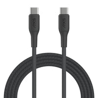 AXS - PROCharge Câble Tressé Premium USB-C vers USB-C (2.4M) - Noir/Gris-Fabriqué à partir de matériaux recyclés
