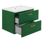 Modway - Daybreak 24" Vanette de salle de bain - Vert Blanc-5