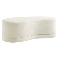 Modway - Nimbus 48" Rembourré Ottoman Bench - Crème-Rembourrage en chenille souple