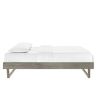 Modway - Billie Bois Cadre complet de plate-forme, Gris-Assemblée requise
