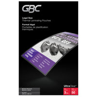 Swingline Pochettes de stratification GBC UltraClear 3mm, Légales, Transparentes, Paquet de 50-Plastifieuses thermiques