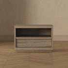 Manhattan Comfort - Table de nuit contemporaine Navis 32" à 1 tiroir - Chêne naturel-Assemblage à domicile requis Tout le matériel inclus