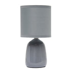 Simple Designs - Petite Round Table Lamp - Gray With Matching Shade-Une base à coudre et un abat-jour en tissu TC assorti sont le complément d'éclairage parfait pour votre espace et s'adaptent à tous les décors !