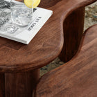Modway - Hackney Bois de manguier Ensemble de table basse pour nidification - Noyer-Conception à 3 jambes