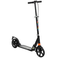 Qaba - Trottinette pliable pour enfants avec 4 hauteurs réglables - noir-Le guidon s’ajuste pour s’adapter à la croissance de votre enfant 