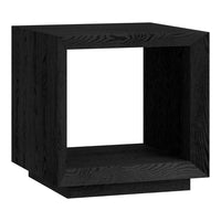 Hudson&Canal - Table d'appoint rectangulaire Tannen de 56 cm de largeur, , grain noir-Un design contemporain moderne pour votre salon, votre bureau et plus encore