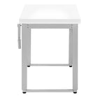 Monarch Specialties - 7683 Bureau 48 po L - Hauteur Adjustable Blanc/Metal Argent-8