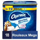 Charmin - Papier hygiénique Ultra Soft - rouleaux Méga - paquet de 18-18 rouleaux Méga = 72 rouleaux réguliers