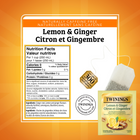 Twinings - Sachets de tisane citron et gingembre - paquet de 50-Faites infuser un sachet dans de l’eau fraîchement bouillie pendant 3 à 4 minutes selon l’intensité désirée