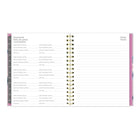 Blueline - 2026 Agenda hebdomadaire/mensuel Lavande Florale avec onglets mensuels - 9-1/4 po x 7-1/4 po - Trilingue-Trilingue