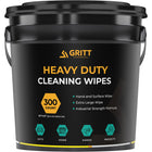 Gritt Commercial - Lingettes nettoyantes humides multi-surfaces pour les mains et les outils - 25,4 x 30,5 cm - 300 lingettes par seau - Paquet de 4-Aucun besoin d’eau : Nettoyage pratique sans eau — parfait pour les chantiers, les garages, les VR et les déplacements.