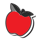 Ashley Productions - Effaceur magnétique pour tableau blanc, Pomme rouge avec feuilles noires et blanches, lot de 6-Léger et facile à saisir et à tenir pour les enseignants et les étudiants