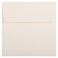 JAM Paper - Enveloppes d'invitation carrées Strathmore - 6 po x 6 po - vélin blanc naturel - paquet de 25 (191278)-Enveloppes carrées Strathmore en vélin blanc naturel