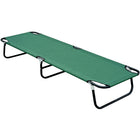 Outsunny - Lit de camp pliant pour bureau, plage, maison-Cadre en acier robuste avec revêtement en poudre et 3 pieds en forme de U offrant une stabilité supérieure