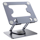 ShoppingAll - Support D’Ordinateur Portable Avec Base Rotative À 360° Pour Ordinateurs Et Tablettes Jusqu’à 17,3 Pouces – SA-LS8R-GRAY-Base Pivotante à 360° – Changez d’angle de vue facilement grâce à la base rotative fluide.